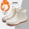 Stivali da Pioggia Impermeabili Taglie Forti da Uomo Foderati in Pile Antiscivolo Calzature Invernali da Esterno Scarpe Resistenti per Attività di Pesca