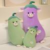 Eggplant Piggy Doll Long Hug Pillow for Kids - Sleeping, Soothing, Back Support Cushion