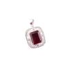 Pink Rubellite Gemstone 925 Sterling Silver Jewelry Zircon Pendant Gift For Her CZP-11-5