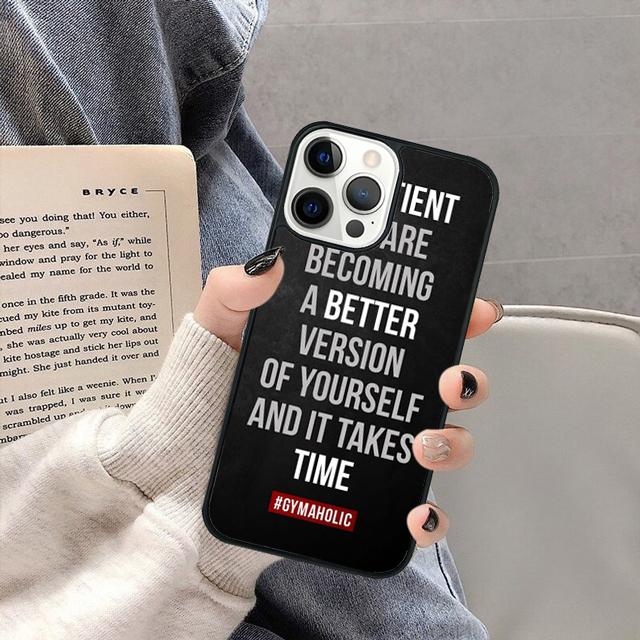 Motivational Gym Inspirational Quotes Phone Case for iPhone 16 15 SE2020 13 14 11 12 Pro Max 6 7 8 Plus  coque fundas Shell