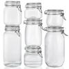 Glass Food Storage Jar with Stainless Steel Clamp
