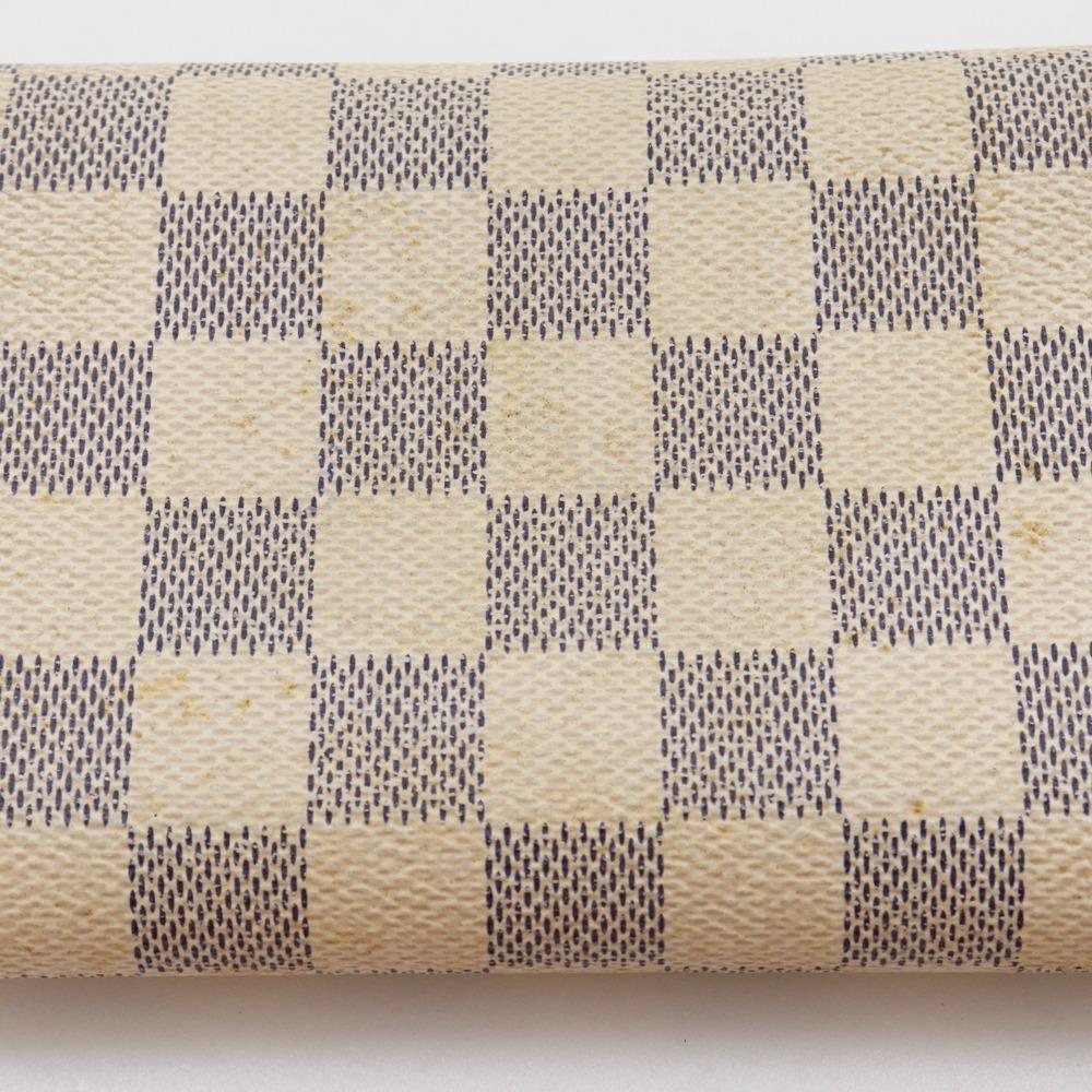 Louis Vuitton Portemonnaie Sarah N61735 Weißes Damier Azur Canvas Unisex Gebraucht