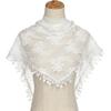 Casual Vintage Lace Flower Hair Scarf Shawl Thin Chic Style Bandanas for Women Cute Bohemian Triangle Head Scarf Pastoral Style