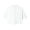 FILA × KOLOR BEACON Fashion Versatile Polo Shirt Women tops Obsidian-White F11W636105FWT