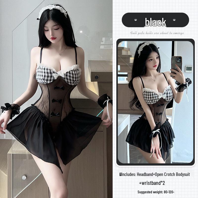 Qing Ruohan Tempting Maid Costume Lingerie - Cute, Sexy Cosplay Set for Small Chest (2776)
