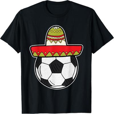 Soccer Cinco De Mayo Cool Sombrero Party Mexican Fiesta T-Shirt