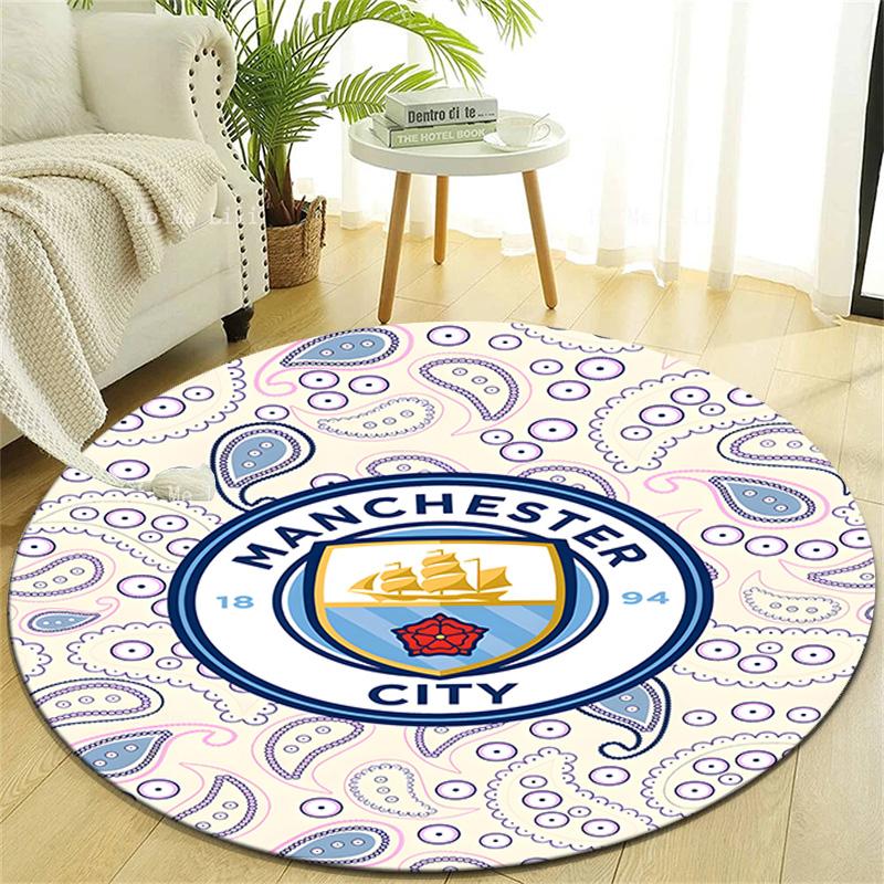 1pc Football Team (32) Design Printed Area Round Carpet for Bedroom Living Room Home Decor Rugs Mat Non Slip Mat Rug for Bedside