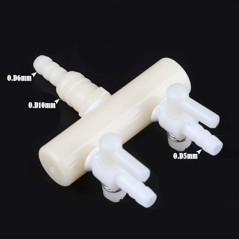 2Pcs/Lot 2~6Way Plastic Aquarium Air Pump Hose Splitter Air Flow Control Valve Fish Tank Oxygen Distributor Divider with Switch