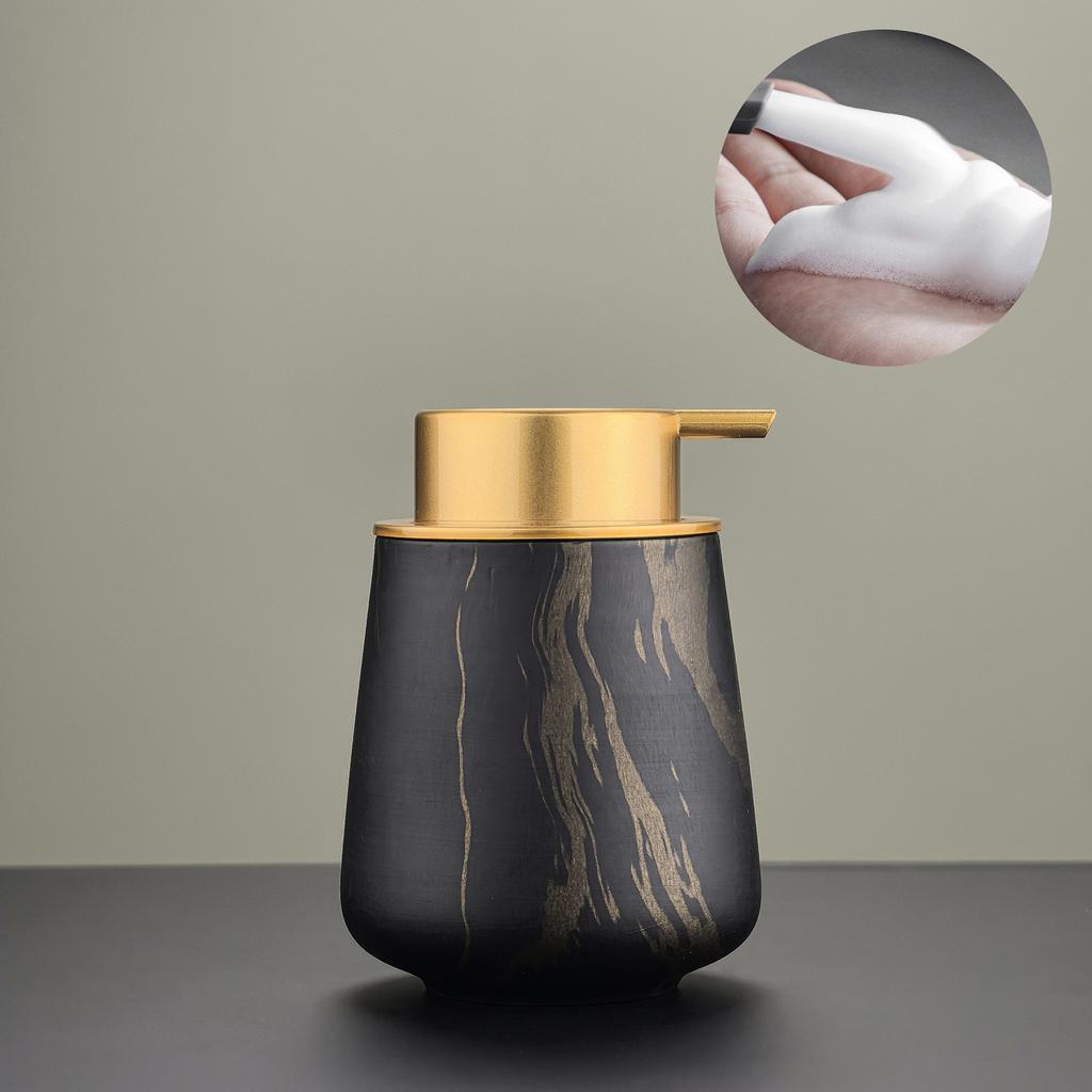 European Ceramic Hand Sanitizer Bottle Marbling Pressing Bottle Bathroom Soap Liquid Container Bathroom Decoration Accessories