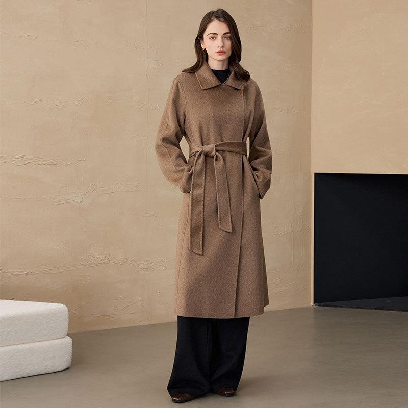 Autumn and Winter CEID Coat Double-sided Cashmere One-button Classic Temperament Woolen Coat Cashmere Coat Women