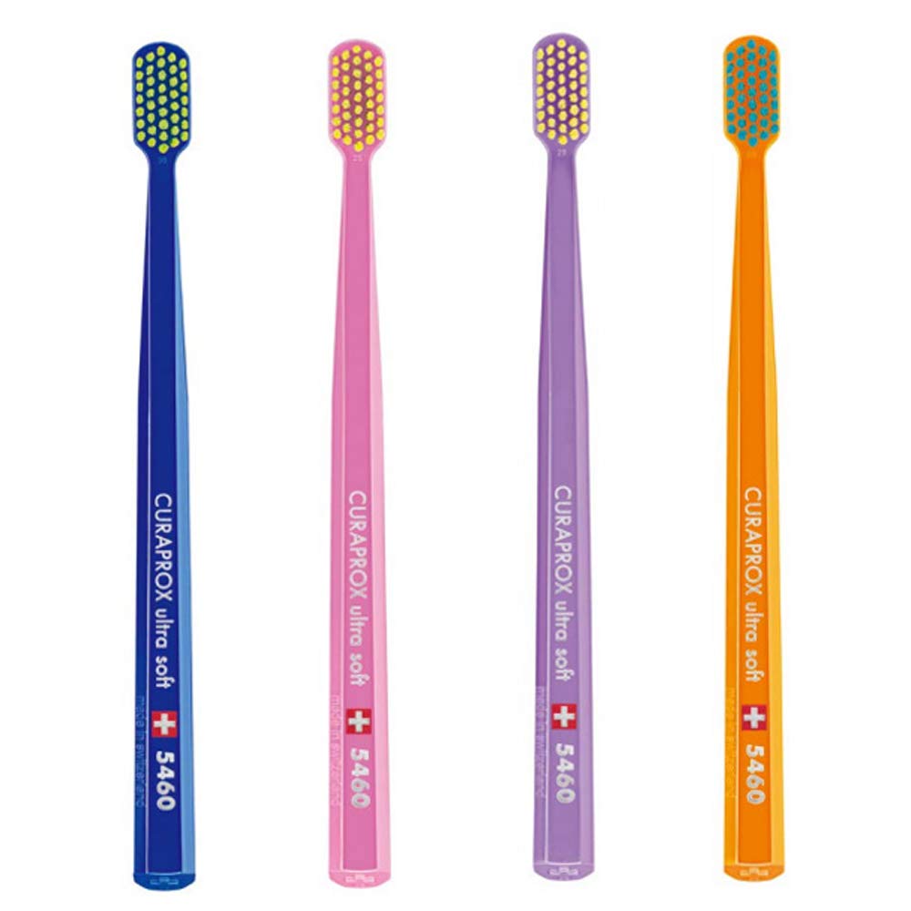 Curaprox Ultra Soft CS5460 Bristle Toothbrush Curaprox Dental Professional Use Only Ultra-Fine (4 brushes) -
