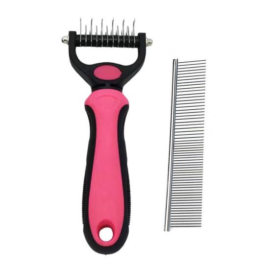 Pet Grooming Rake And Rake Pet Detangling Comb Double-Sided Undercoat Comb Dog Dematting S