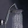 High Pressure Rainfall Shower Head Large Stainless Steel Curved Shower Extension Square Shower Head Extension