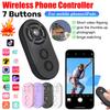 7 Buttons Remote Controller Rechargeable Bluetooth Smart Remote Selfie Stick Camera Controller for Ios Android Photos and Videos