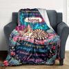 Friendship Endures Distance Customized Name Birthday Plush Blanket Suitable For Both Men And Women Digital Printing Fantasy Theme All Seasons