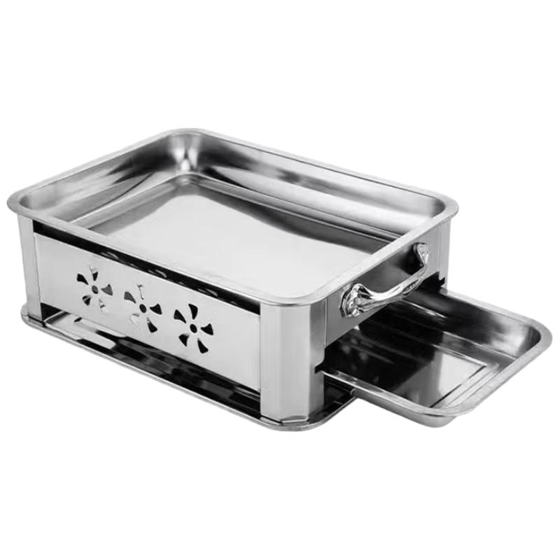 Commercial Stainless Steel Rectangular Grilled Fish Pan