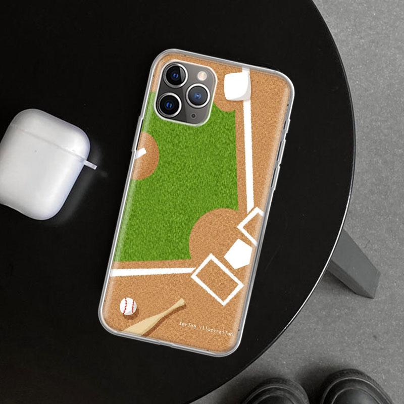 Baseball Sport Phone Case Cover for iPhone 11 12 13 Mini 14 15 Plus 16 Pro Max 17 Air 7 8 + SE Art Customized Fundas 11 12 13 Mi