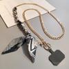 Cross Scarf Chain Lanyard Cross-body Lanyard Metal Chain Clip Mobile Phone Case Universal Lanyard Mobile Phone Phone Pendant