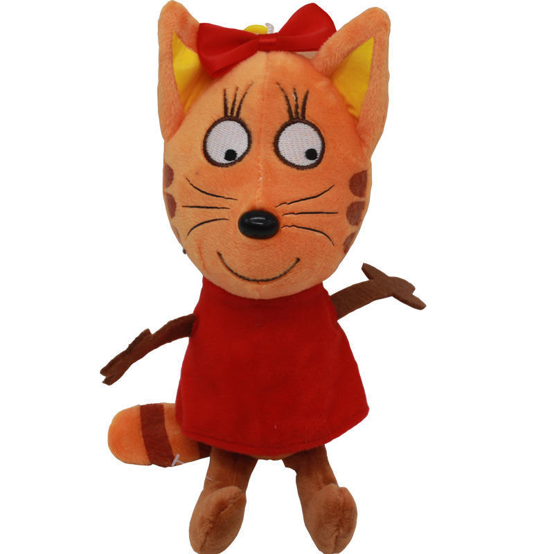 S 20Cm/30Cm Russian Three Kittens Plush Toys Doll Happy Kittens Cat Plush Soft Stuffed Animals Toys For Children Kids Gifts