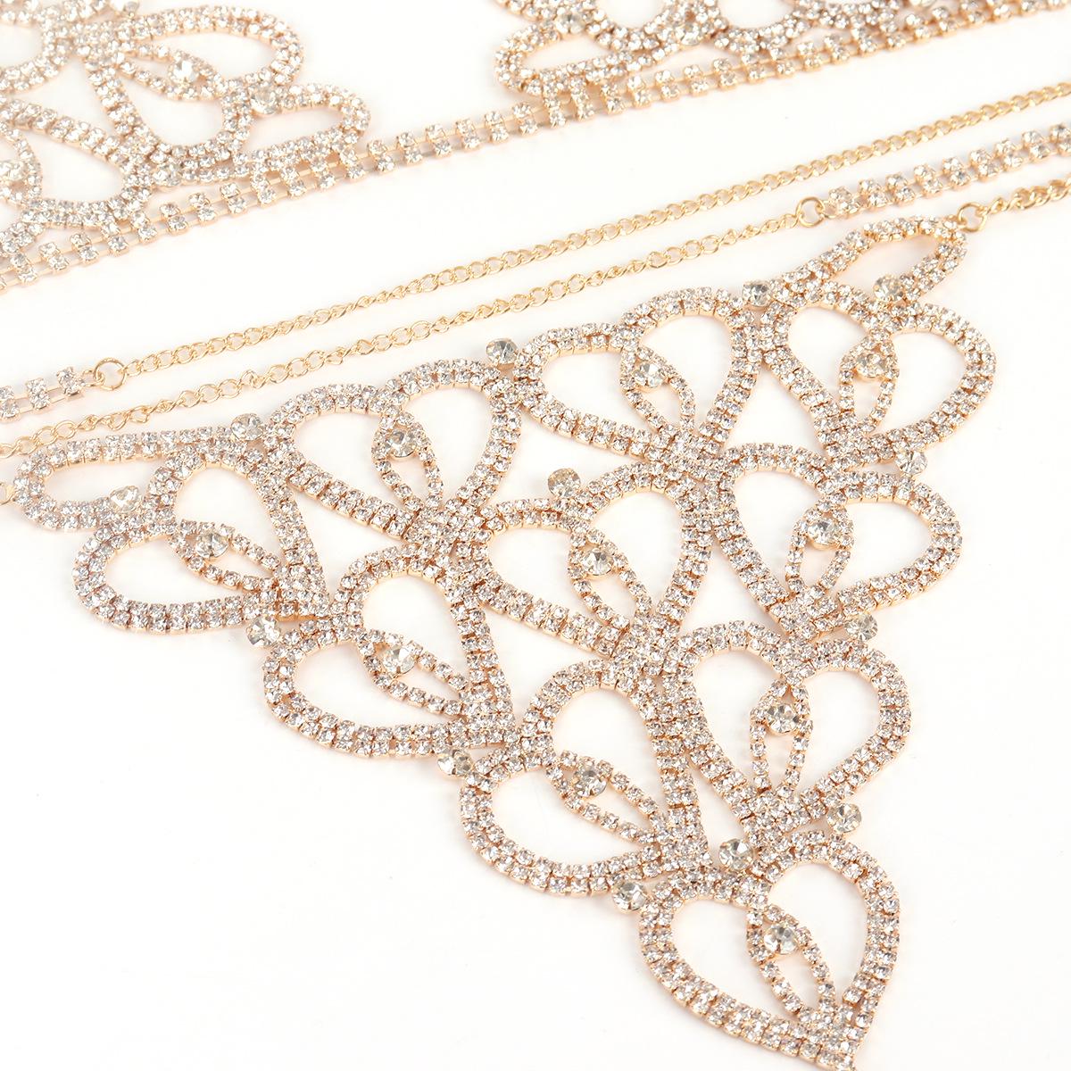 

Европейская и американская геометрическая цепочка для тела в виде сердца со стразами - Сексуальное клубное украшение для женщин