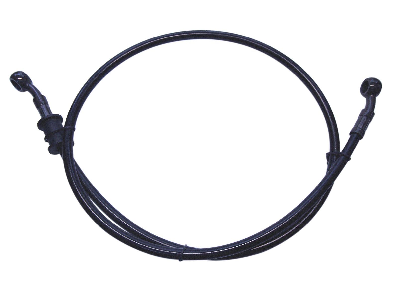 

Stainless Steel Mesh Brake Clutch Hose M10 Caulking Steel Fitting General Purpose (Approx. 39.4 inches (100 cm), Black) Approximately 100cm black чёрный