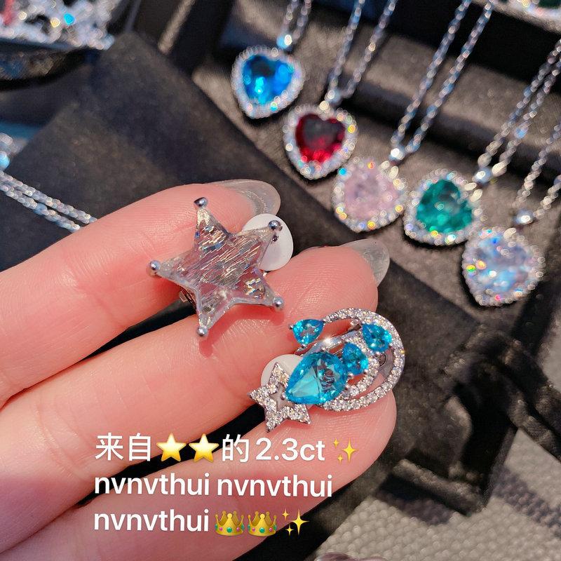 Vintage Aquamarin Pfirsich Herz Halskette, 18 Karat Vergoldet Acht Herzen und Acht Pfeile Schmuck Zirkon Pfirsich Rosa Liebesherz Halskette