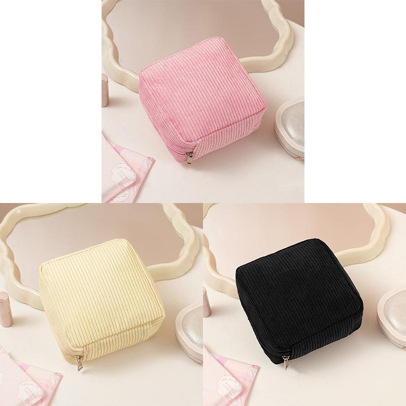 Toiletry Bag Sanitary Pad Pouch Small Makeup Bag Cosmetic Storage Pouch Women Pad Pouch Cute Cable Case SNBD003
