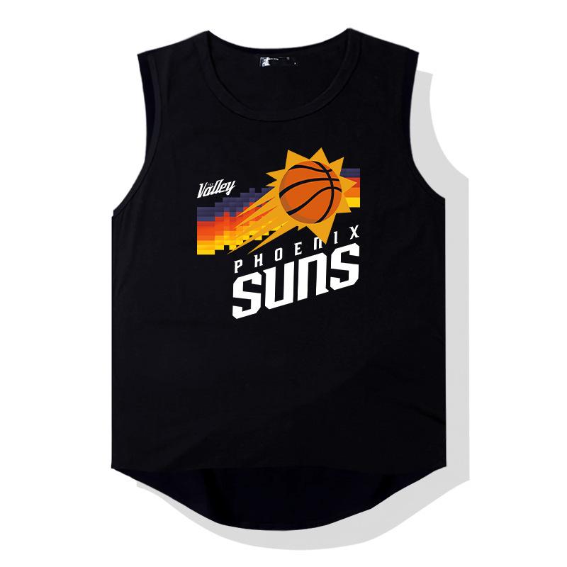 SUN team basketball training suit printed summer arc vest men s sports loose trend sleeveless top suit 165/S