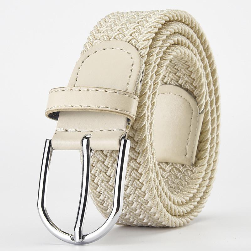 Stylish Woven Stretch Casual Mens Belt With Alloy Buckle For Fashionable Wear