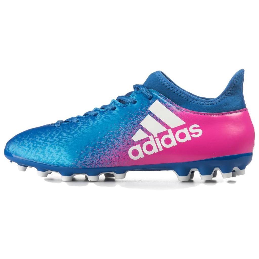 Adidas X 16.3 Sports Comfort AG (Rubber Short Studs) Non-Slip Wear-Resistant Soccer Shoes Men Soccer Shoes Blue Pink BB5661