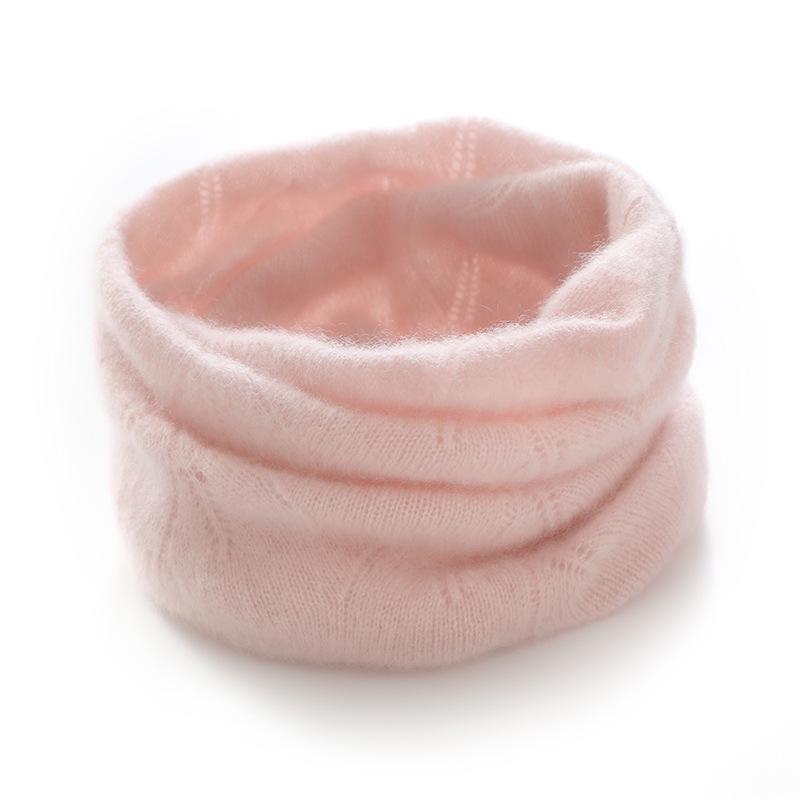 100% Pure Cashmere Women's Hollow Knit Neck Gaiter Scarf - Warm, Cold Protection, Korean Style