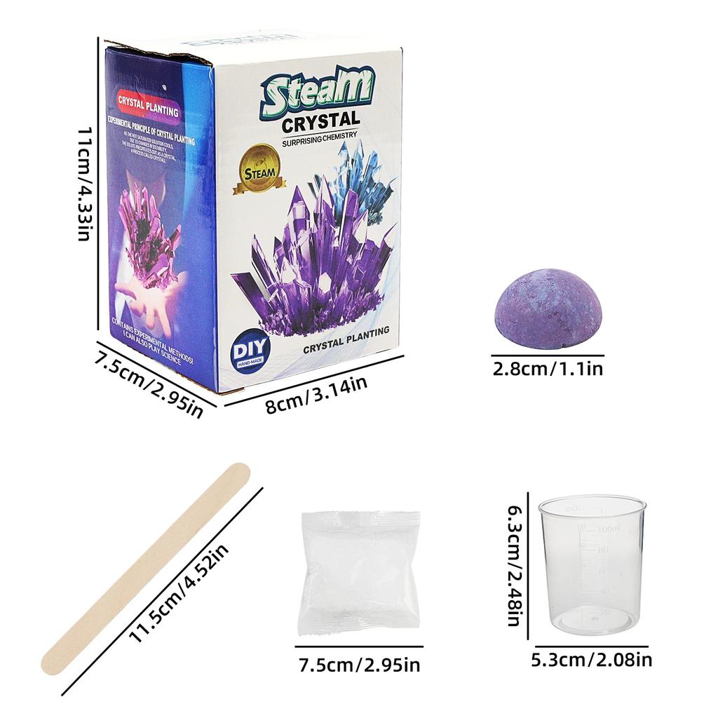 Crystal Planting DIY Scientific Experiment Set, Fun Parent-child Communication, Chemical Experiment, Crystallization Principle