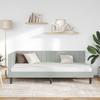 Corner Bed Frame with Headboard Light Grey 100 Cm X 200 Cm Velvet