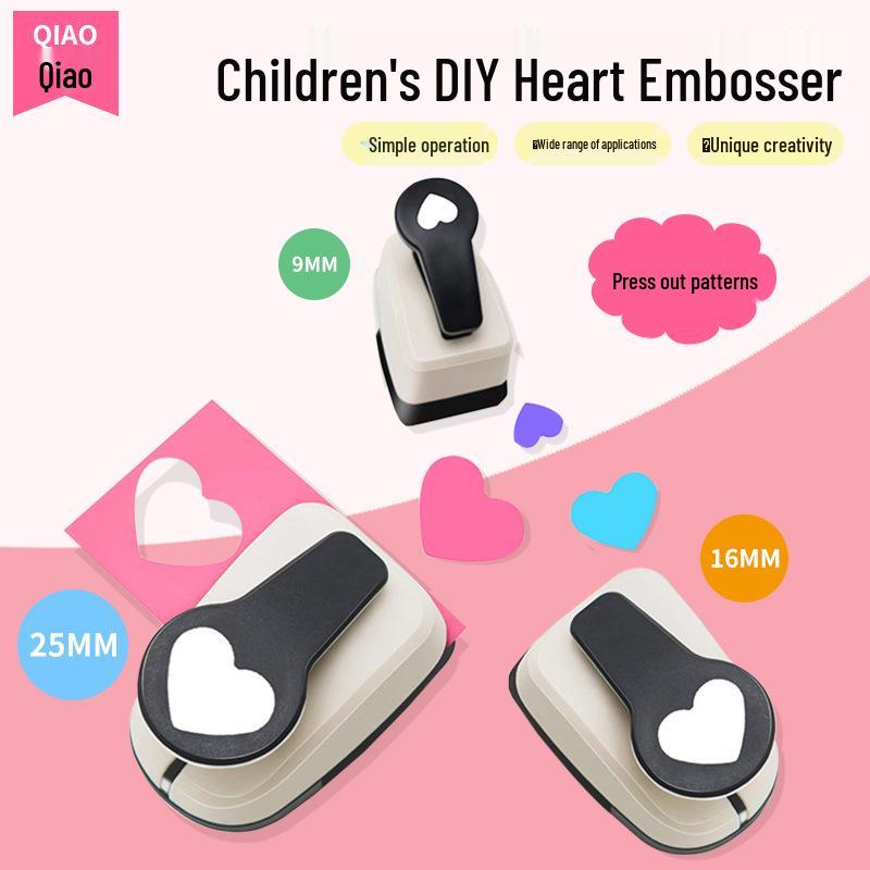

Heart-Shaped Embossing Tool for Children s Educational Journals, Handmade DIY Embossing Machine, with Hole Punch, In Stock 9mm