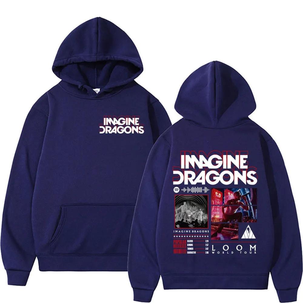 Band Imagine Dragons Loom World Tour Hoodies Men Women Fashion Hip Hop Vintage Classic Hoodie Oversized Y2k Pullover Tracksuit Female Male Clothing