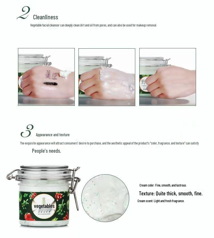 Deep Cleansing Face Cream: Pore Cleanser, Makeup Remover, Oil Control, and Massage Cream.