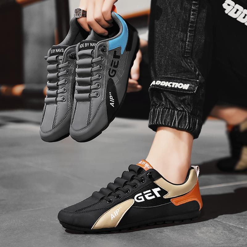 Мужская нескользящая износостойкая модная дышащая обувь с сеткой для спорта и отдыха — фото 6