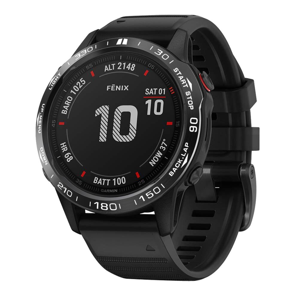 Stainless Steel Smartwatch Cover For Garmin Fenix 6x Pro 6 Sapphire 5 5 Plus Bezel Ring Adhesive Anti Scratch Protective Metal