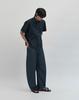 WORK ON BODY OFF Tenu Semi-Overfit Denim Short Sleeve Shirt [Blue]