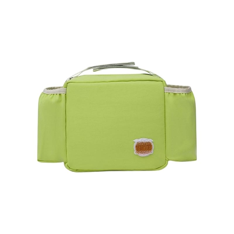 

Compact Foldable Diaper Bag With Reinforced Strollers Strap For Travel Daily Use Baby Shower Gift Fabric Design зелений