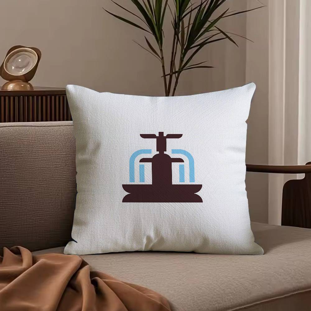 Japan Day Anime Simple Pillow Case Anti-dustmite Pillowcase Invisible zipper silky short plush Sofa cushion cover