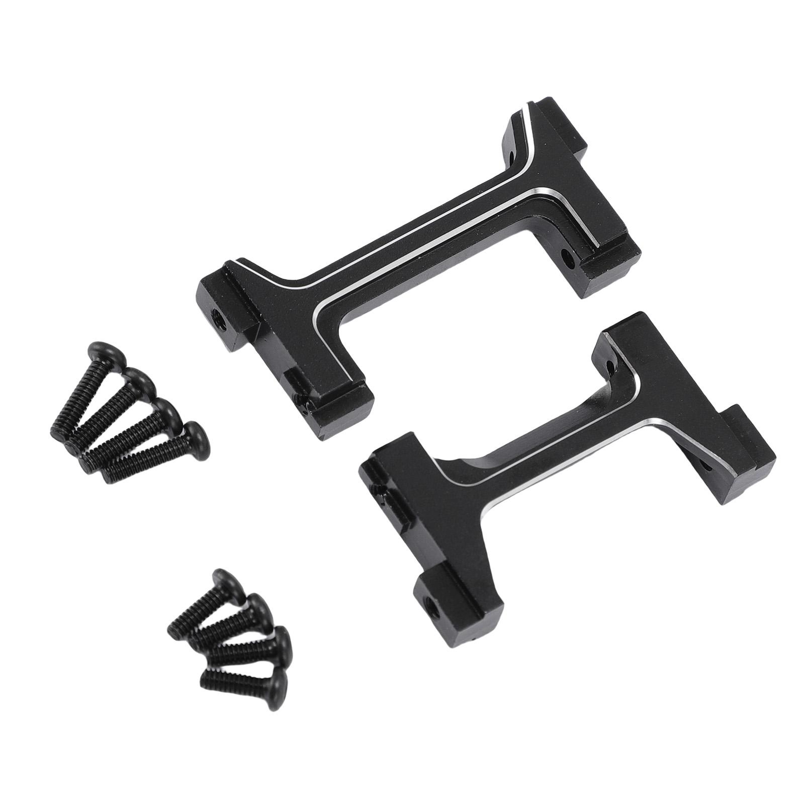 

RC CNC Aluminum Alloy Bumper Bracket Set for 1/18 Car Front and Rear Bumper Mount Black