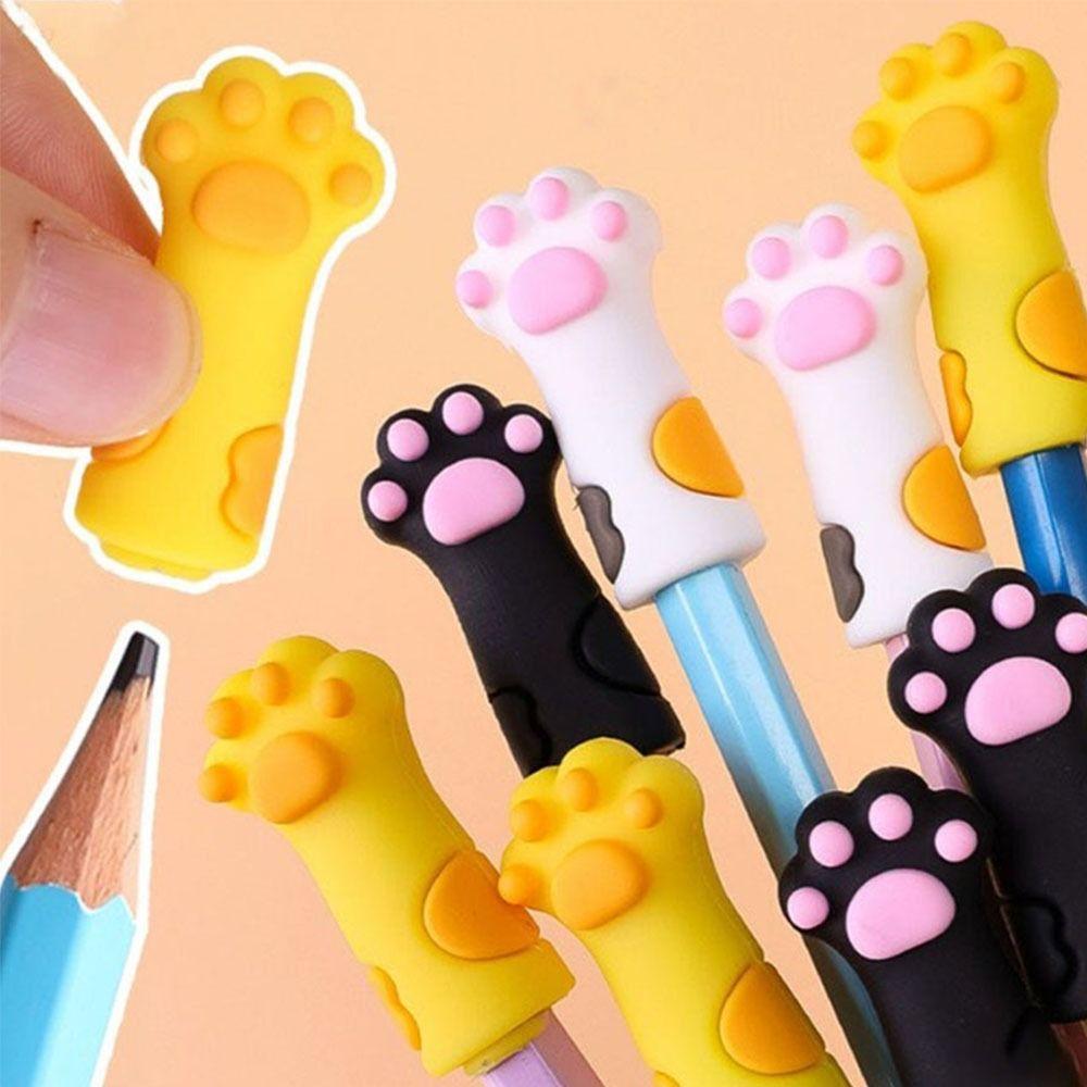 Student Supplies Cat Claw Pencil Cap Silica Gel Pencil Extender New Pen Cap