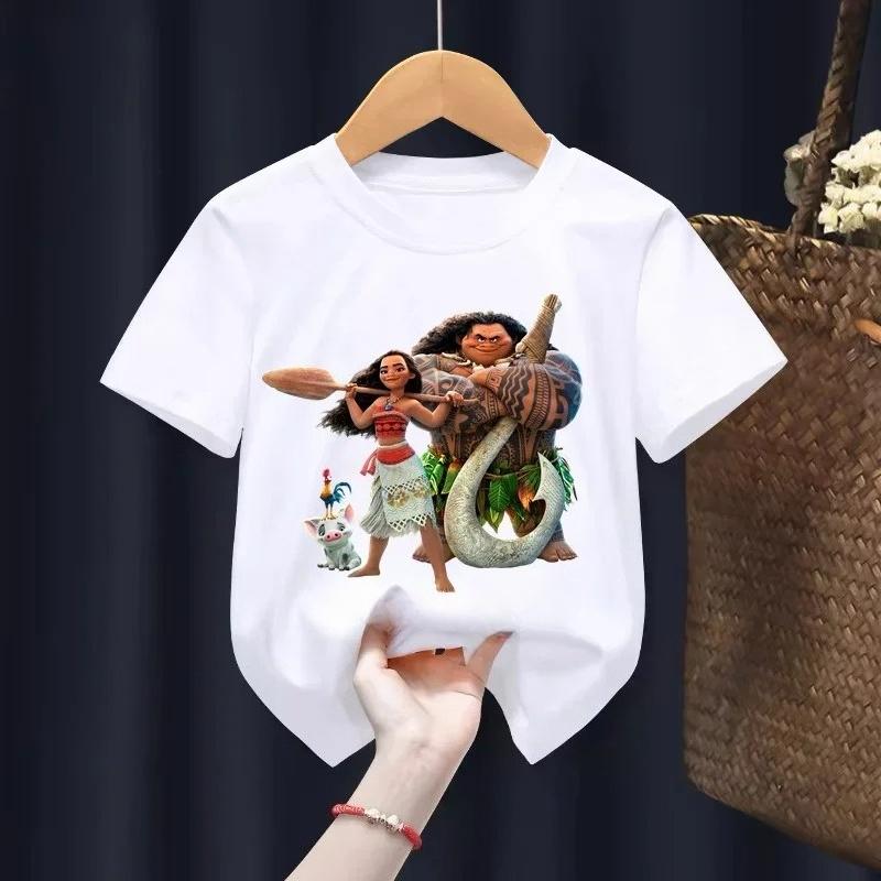 

Summer Children s Cartoon Short Sleeve Fashion Top Casual T-Shirt Moana New Style for Girls 100