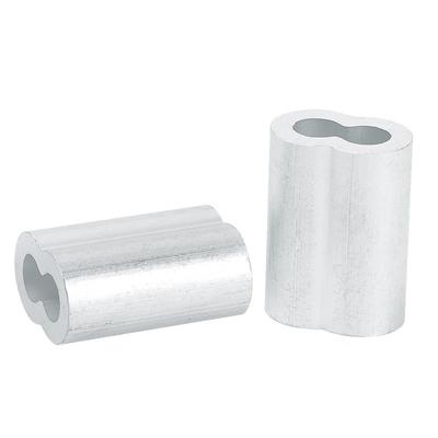 500 Stück 2mm M2 Klemmhülsen Aluminium Oval Doppelbohrung 8 Form Klemmen für das Crimpen von Drahtseil Kabelklemme