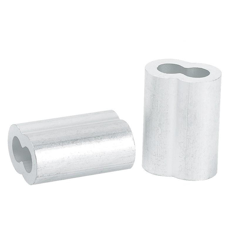 

500pcs 2mm M2 Sleeves Aluminum Oval Double hole 8 Shape Ferrules For Crimpling Wire Rope Cable Clamp