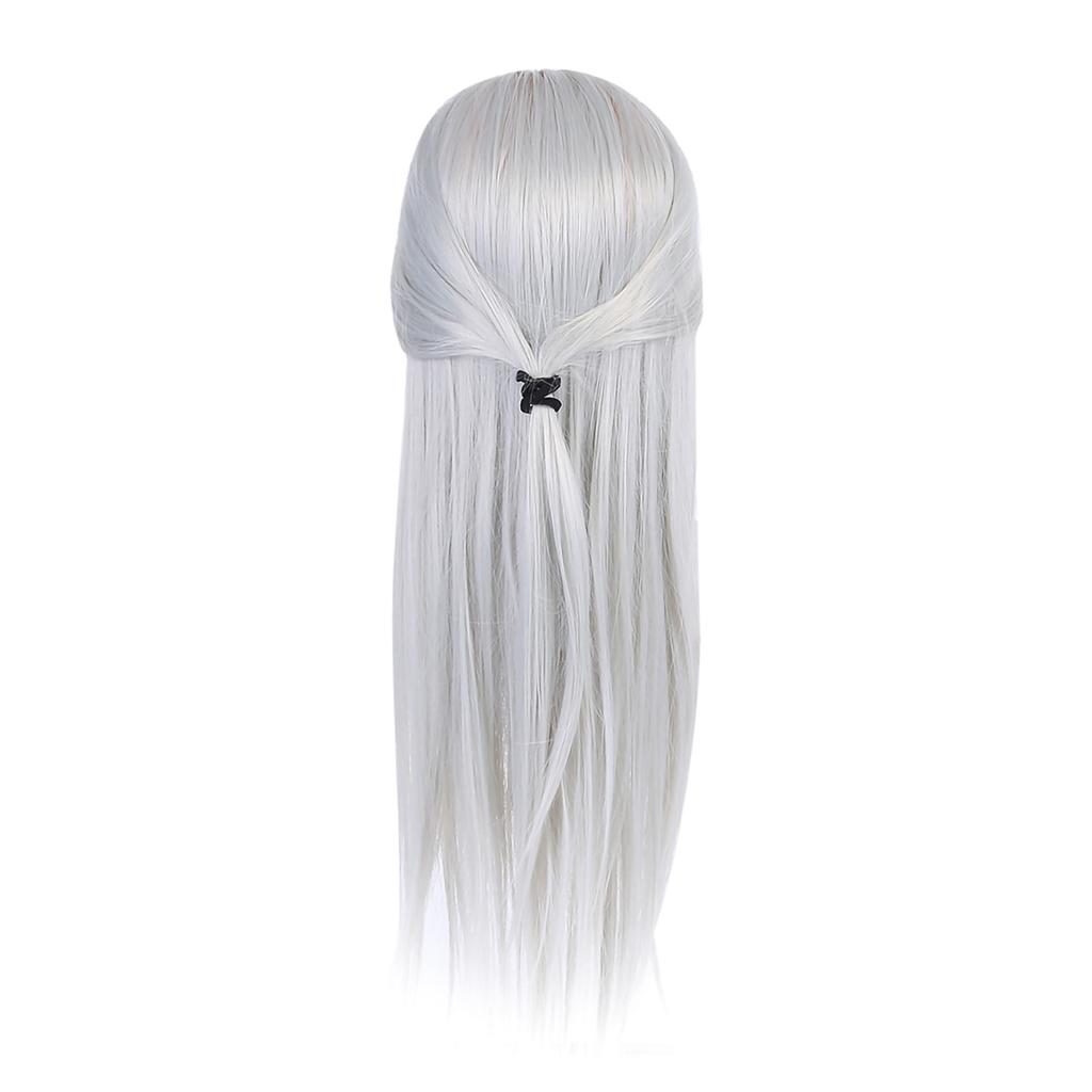 2 Colors Practice Head Mannequin Dolls Hair Salon Cosmetology Hairdressing Tool Light Gray