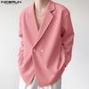 INCERUN Men Lapel Neck Long Sleeve One Buttons Casual Loose Thin Blazer Coats