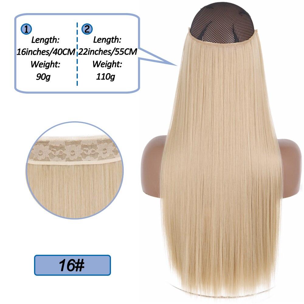 MERISIHAIR No Clips In Natural Hidden Secret False Hair Piece Synthetic Hair Extension Long Straight Fish Line Hair Pieces