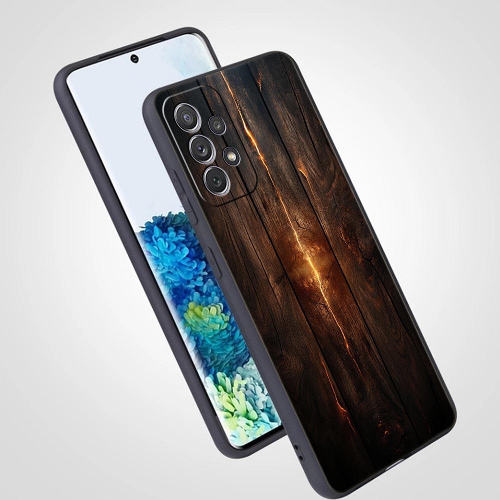 Vintage Wood Grain Pattern Phone Case for Samsung Galaxy A55 A35 A17 A07 A15 A13 A25 A51 A71 A72 A73 A32 A52 A52S A41 Soft TPU